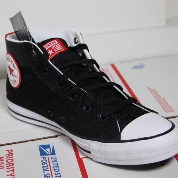 Converse Black Chuck Taylor All Star STREET MIDS - Picture 2 of 7
